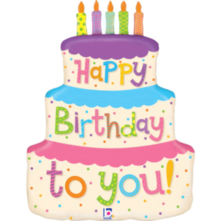 Tårta Happy Birthday Folieballong