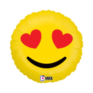 Emoji Hjärtögon Folieballong