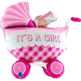 Baby Girl Barnvagn Folieballong