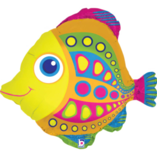 Regnbåge Fisk Folieballong