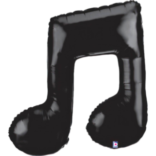 Dubbel Musiknot Folieballong Svart