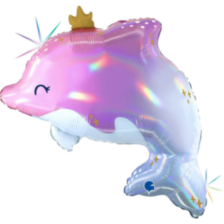 Delfin Folieballong Ljusrosa
