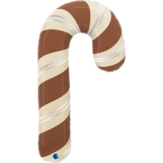 Polkagris Folieballong Brun