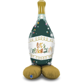 Champagneflaska Let's Celebrate Folieballong