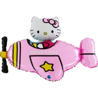 Hello Kitty® Flygplan Folieballong Ljusrosa