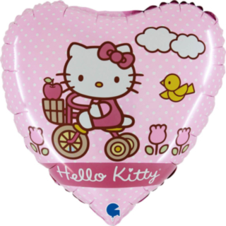 Hello Kitty® Cykel Hjärta Folieballong