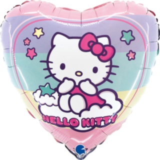 Hello Kitty® Regnbåge Hjärta Folieballong