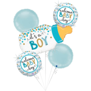 Baby Pojke Nappflaska Folieballong Set