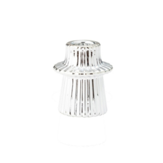 Glasljusstake Silver