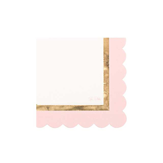 Servetter Vit/Rosa