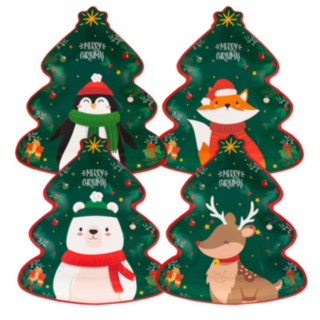 Julgransformade Santa's Friends Tallrikar