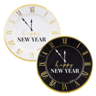 Happy New Year Clock Tallrikar
