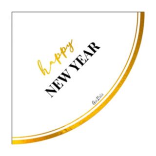 Happy New Year Clock Servetter