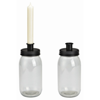 Ljusstake Glasvas Svart