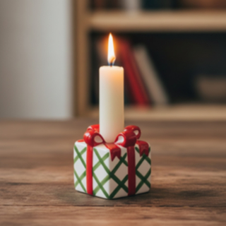 Julklapp Keramik Ljusstake