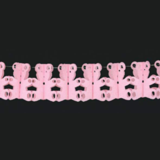 Girlang med rosa nallebjörnar
