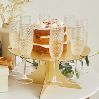 Tårt & Drink Serveringsställ Guld