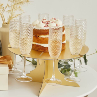 Tårt & Drink Serveringsställ Guld