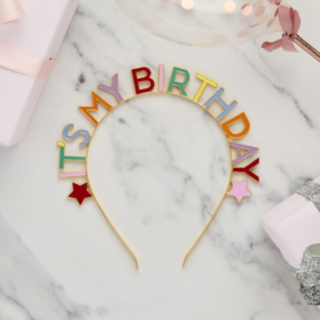 It's My Birthday Hårband Regnbåge