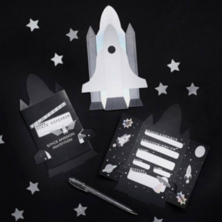 Space Party Inbjudningskort
