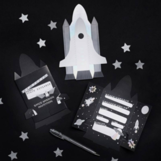 Space Party Inbjudningskort