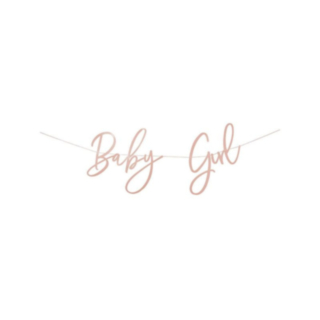 Baby Girl Banner Ljusrosa