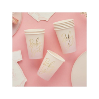 Baby Girl Pappersmugg Ombre Ljusrosa