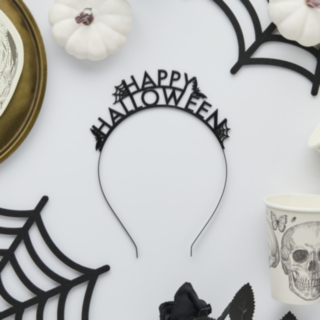 Happy Halloween Hårband Svart