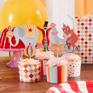 Cirkus Tårtdekorationer & Cupcake-formar