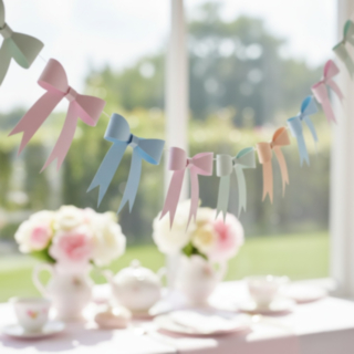 Tea Party Rosett Girlang