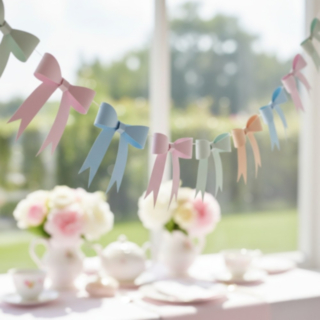 Tea Party Rosett Girlang