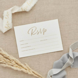 Bröllop RSVP Kort
