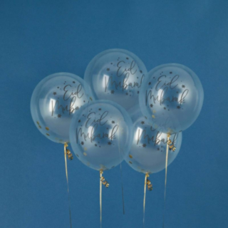 Eid Mubarak Konfetti Ballonger Guld