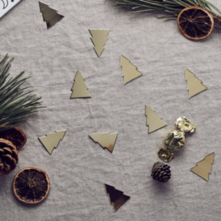 Julgran Konfetti Guld