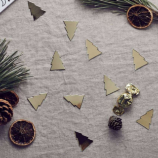 Julgran Konfetti Guld