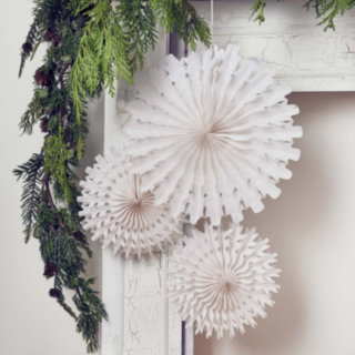 Snöflinga Honeycomb Solfjädrar
