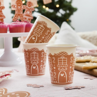 Pepparkakshus Pappersmuggar Brun