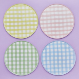 Gingham Pastell Tallrikar
