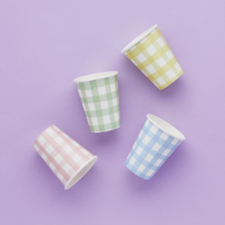 Gingham Pastell Muggar