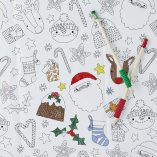 Färglägg Själv Jul Pappersduk