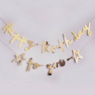 Happy Birthday To You Girlang Guld