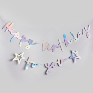 Iriserande Happy Birthday To You Girlang
