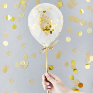 Mini Konfettiballonger Guld