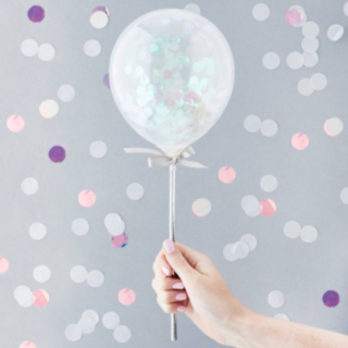 Mini Konfettiballonger Silver