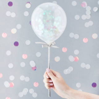 Mini Konfettiballonger Silver