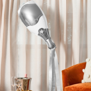 Champagneflaska Folieballong Silver