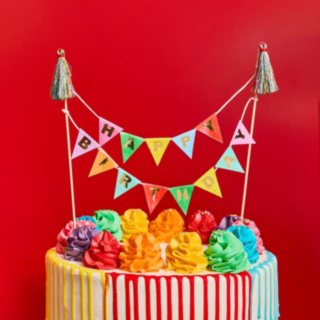 Premium Brights Happy Birthday Tårtdekoration