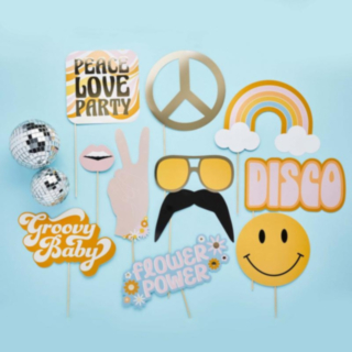 Groovy 60-tals Selfie Rekvisita