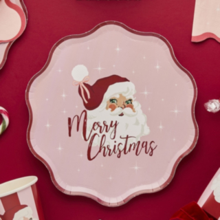 Vintage Jultomte Tallrikar Rosa