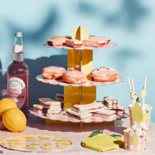 Gingham Pastell Uppläggningsfat